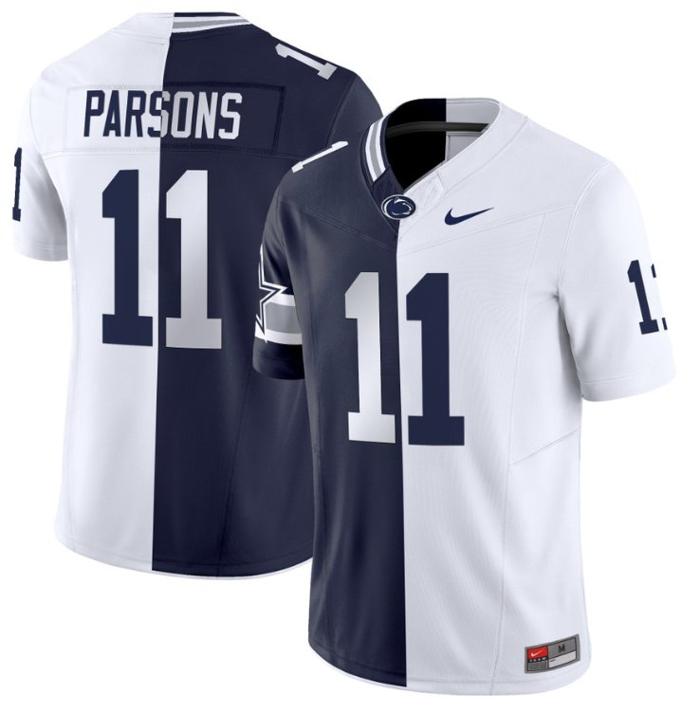 Men's Nike Micah Parsons Jersey #11 Penn State Nittany Lions Split FUSE Vapor Limited NCAA Football