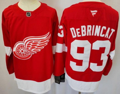 Men's Detroit Red Wings #93 Alex DeBrincat Red Authentic NHL Stitched Hockey Jersey