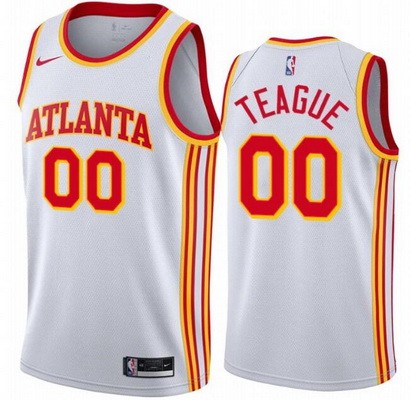 Men's Atlanta Hawks #00 Jeff Teague White Association Stitched Swingman Jersey