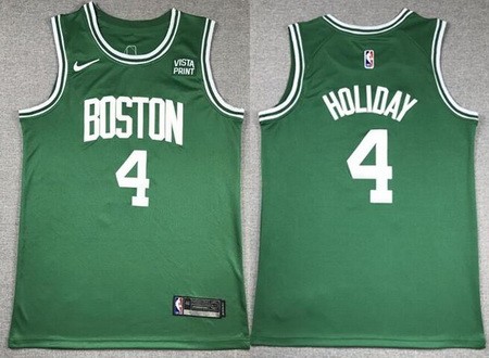 Men's Boston Celtics #4 Jrue Holiday Green Icon Sponsor Swingman Jersey