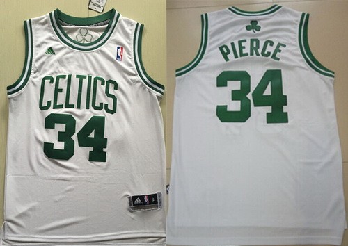 Men's Boston Celtics #34 Paul Pierce White Swingman Jersey