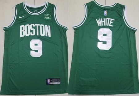 Men's Boston Celtics #9 Derrick White Green Sponsor Swingman Jersey