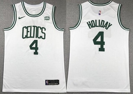 Men's Boston Celtics #4 Jrue Holiday White Icon Sponsor Swingman Jersey