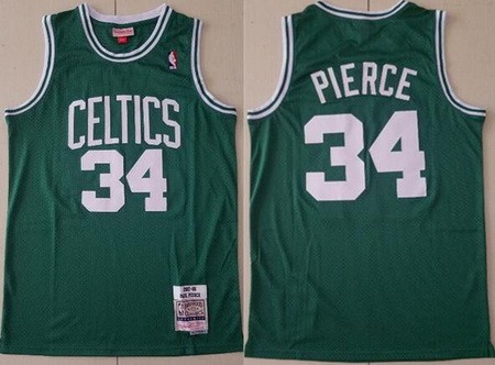 Men's Boston Celtics #34 Paul Pierce Green 2007 Throwback Swingman Jersey