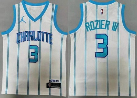 Men's Charlotte Hornets #3 Terry Rozier III White Icon Swingman Jersey