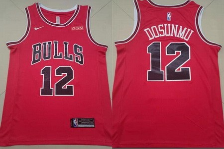 Men's Chicago Bulls #12 Ayo Dosunmu Red Icon Sponsor Swingman Jersey