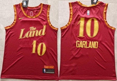 Men's Cleveland Cavaliers #10 Darius Garland Red 2023 City Icon Swingman Jersey