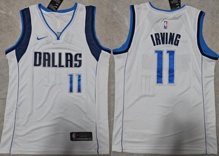 Men's Dallas Mavericks #11 Kyrie Irving White Icon Swingman Jersey