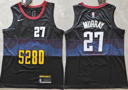 Men's Denver Nuggets #27 Jamal Murray Black 2023 City Icon Swingman Jersey