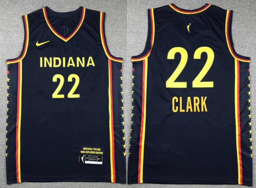 Men's Indiana Fever #22 Caitlin Clark Navy Swingman Jersey