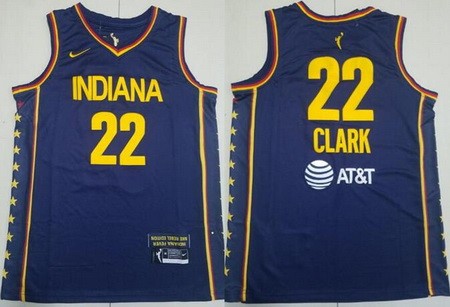 Men's Indiana Fever #22 Caitlin Clark Navy AT&T Swingman Jersey