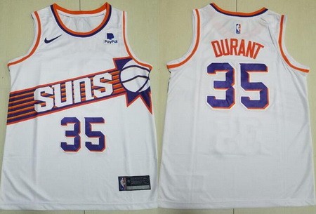 Men's Phoenix Suns #35 Kevin Durant White Icon Sponsor Swingman Jersey