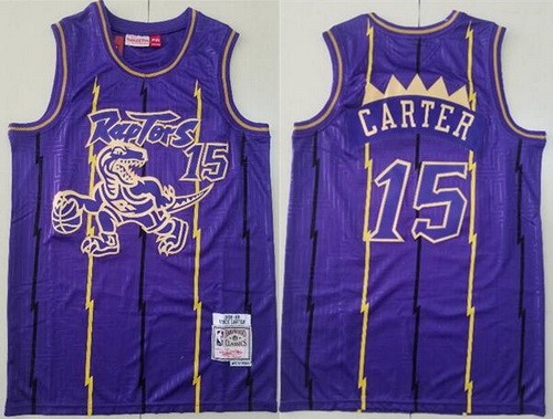 Men's Toronto Raptors #15 Vince Carter Purple 1998 Hardwood Classics Swingman Jersey