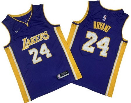 Men's Los Angeles Lakers #24 Kobe Bryant Purple Icon Swingman Jersey