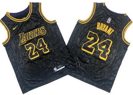 Men's Los Angeles Lakers #24 Kobe Bryant Black City Icon Swingman Jersey