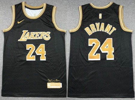 Men's Los Angeles Lakers #24 Kobe Bryant Black Select Series Swingman Jersey