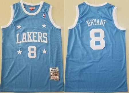 Men's Los Angeles Lakers #8 Kobe Bryant Sky Blue 2004 Throwback Swingman Jersey