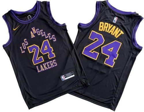 Men's Los Angeles Lakers #24 Kobe Bryant Black 2023 City Icon Swingman Jersey