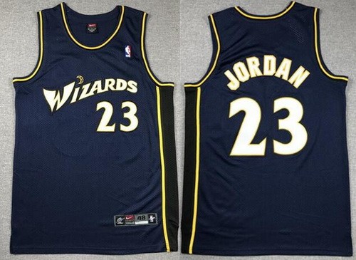 Men's Washington Wizards #23 Michael Jordan Navy Throwback Swingman Jersey