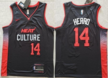 Men's Miami Heat #14 Tyler Herro Black 2023 City Icon Swingman Jersey