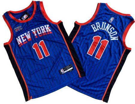 Men's New York Knicks #11 Jalen Brunson Blue 2023 City Icon Swingman Jersey