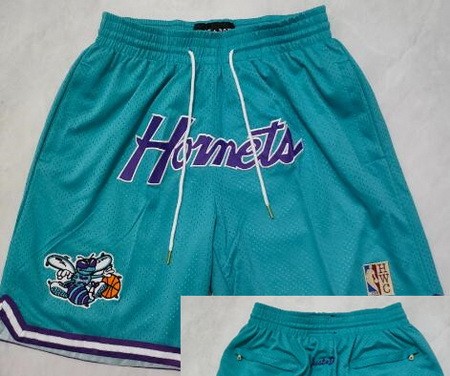 Men's Charlotte Hornets Aqua Hollywood Classics Just Don Shorts