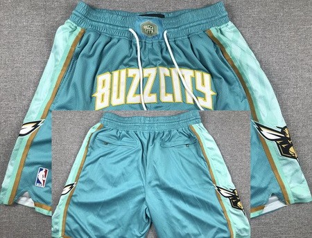 Men's Charlotte Hornets Aqua City Just Don Shorts