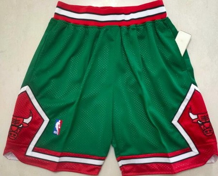 Men's Chicago Bulls Green Pockets Swingman Shorts