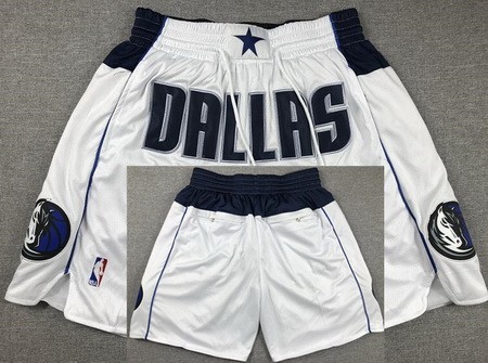 Men's Dallas Mavericks White 2023 Just Don Shorts