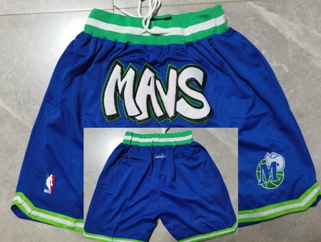 Men's Dallas Mavericks Blue Just Don Shorts