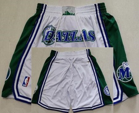 Men's Dallas Mavericks White Just Don Shorts