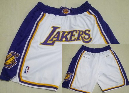 Men's Los Angeles Lakers White Just Don Shorts