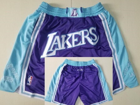 Men's Los Angeles Lakers Purple City Just Don Shorts