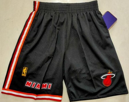 Men's Miami Heat Black Classic Pockets Swingman Shorts