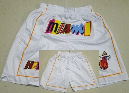 Men's Miami Heat White 2022 City Just Don Shorts