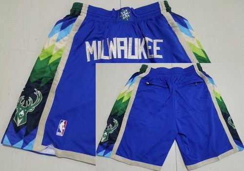 Men's Milwaukee Bucks Blue 2022 City Just Don Shorts