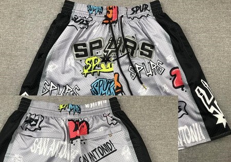 Men's San Antonio Spurs Gray Doodle Just Don Shorts