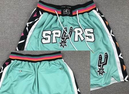 Men's San Antonio Spurs Aqua City Just Don Shorts