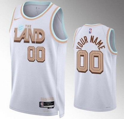 Men's Cleveland Cavaliers Customized White 2022 City Icon Swingman Jersey