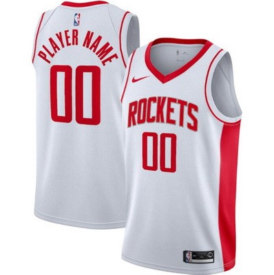 Men's Houston Rockets Customized White Stitched Swingman Jersey