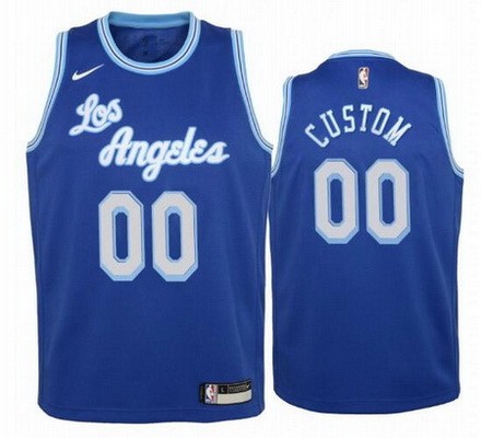 Men's Los Angeles Lakers Customized Blue Classic Stitched Swingman Jersey