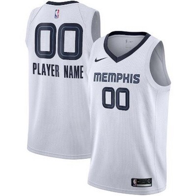 Men's Memphis Grizzlies Customized White Stitched Swingman Jersey