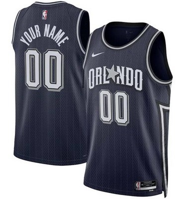 Unisex Orlando Magic Customized Navy 2023 City Icon Heat Press Jersey