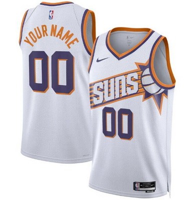 Unisex Phoenix Suns Customized White 2023 Icon Heat Press Jersey