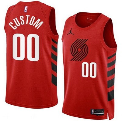 Unisex Portland Trail Blazers Customized Red 2022 Statement Icon Heat Press Jersey