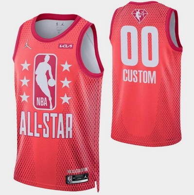 Unisex Customized Red Diamond 75th 2022 All Star Heat Press Jersey