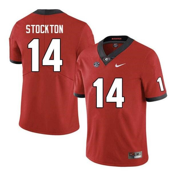 Youth Georgia Bulldogs #14 Gunner Stockton Red Stitched Football Jersey