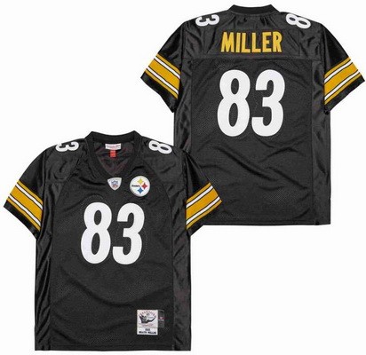 Men's Pittsburgh Steelers #83 Heath Miller Black 2005 Throwback Jersey