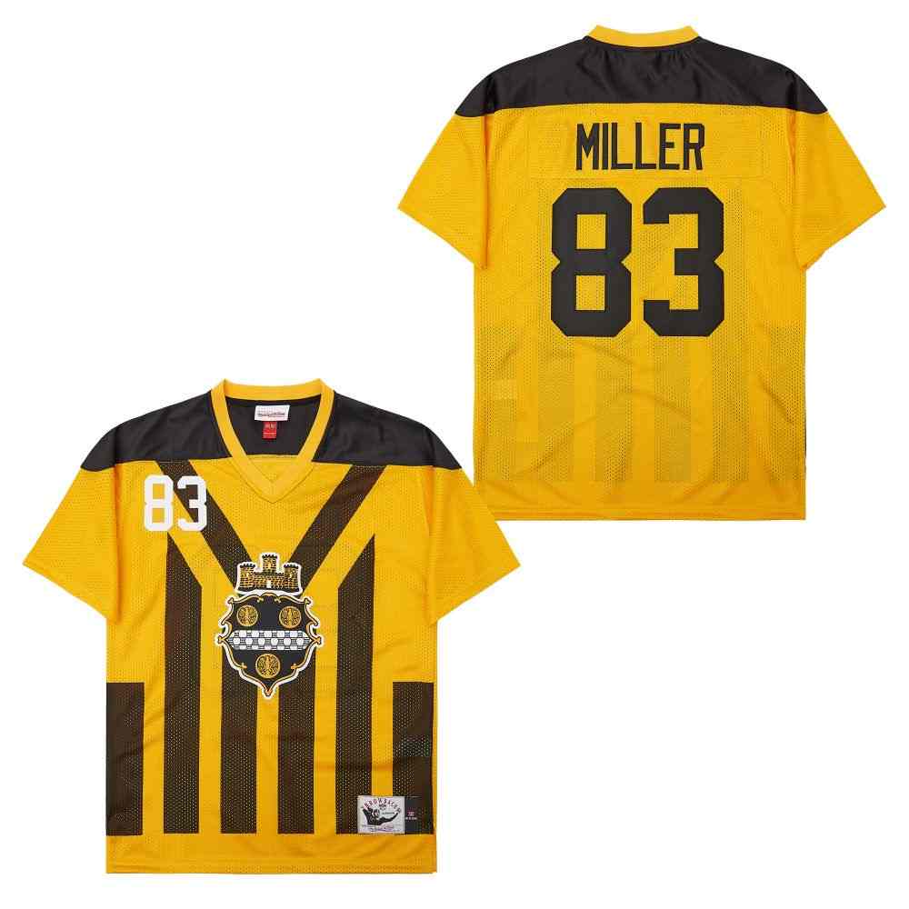 Men's Pittsburgh Steelers #83 Heath Miller Yellow 1933 Throwback Jersey