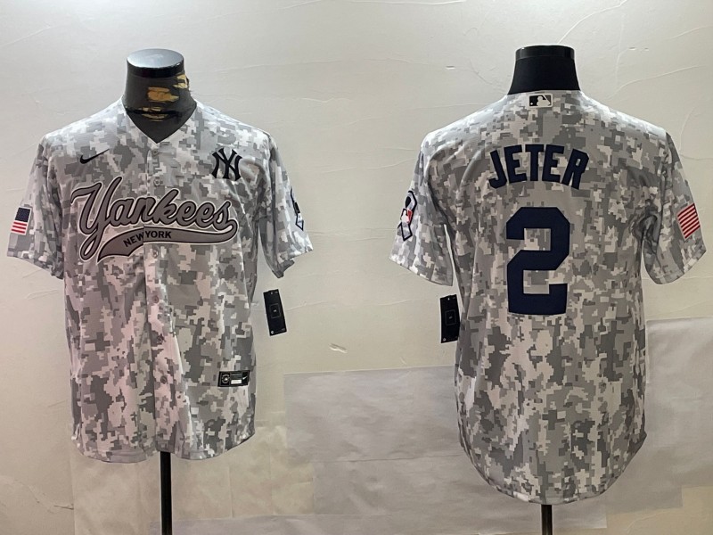 Men's New York Yankees #2 Derek Jeter 2024 Arctic Camo Limited Stitched Baseball Jersey